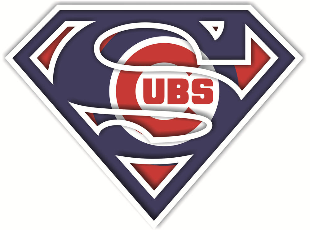 Chicago Cubs superman logos iron on heat transfer